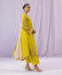 Women's Eid Yellow Embroidered Chiffon Unstitched Three Piece Suit